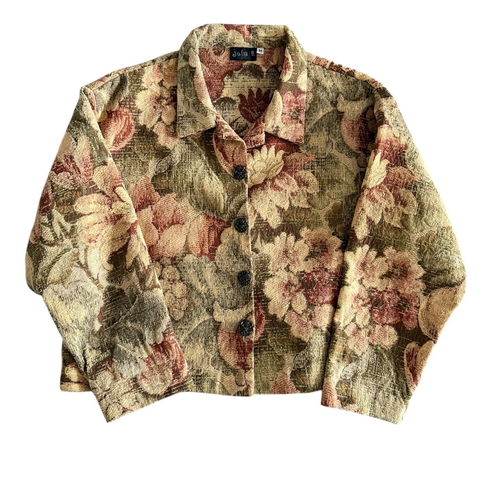 Vintage Floral Patterned Jacket Size M